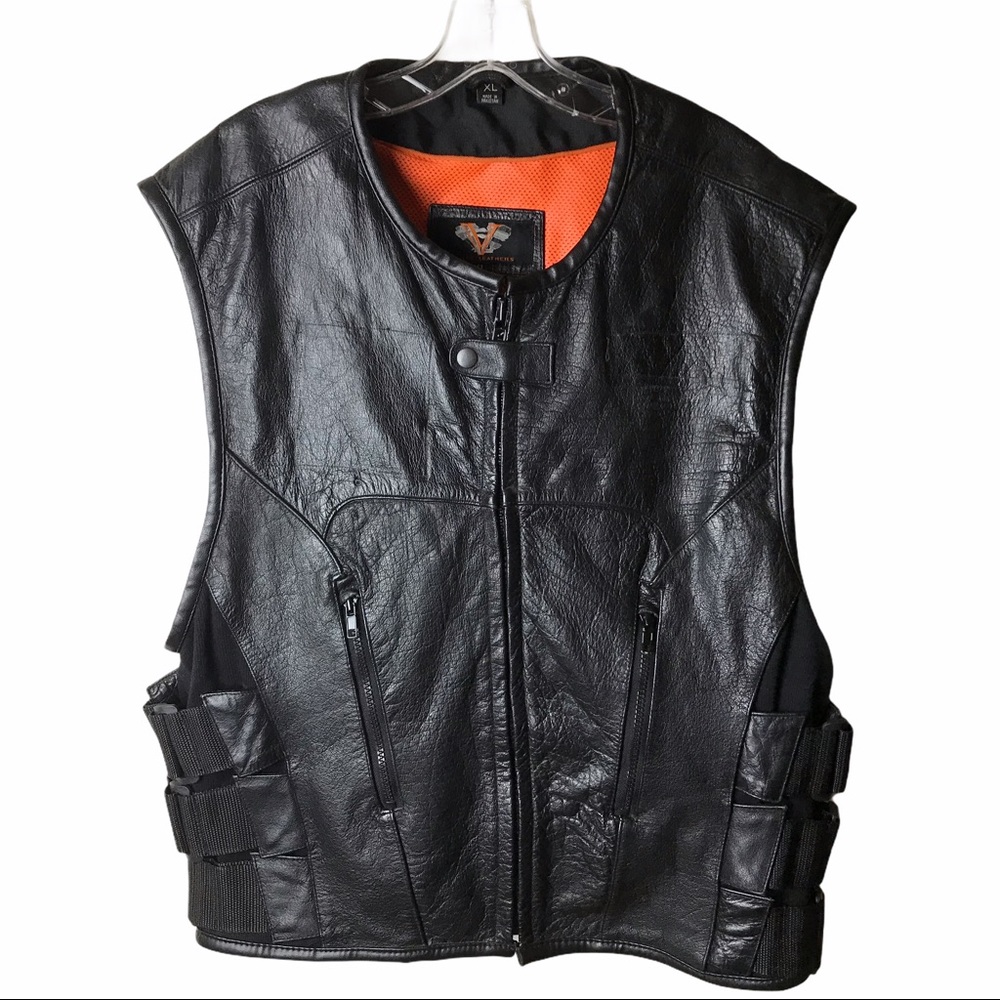 Vance Leathers Vest with Velcro Side Adjusters